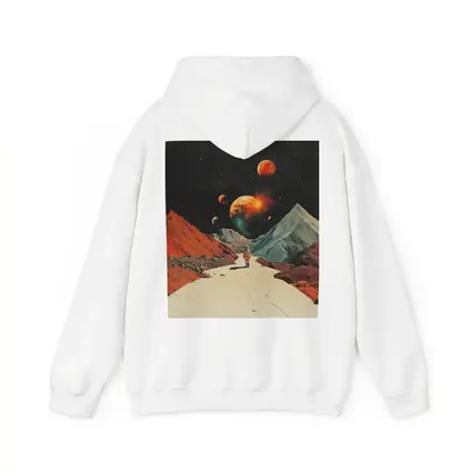 Astronaut Walking Alien Planet Retro Space