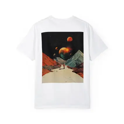 Astronaut Walking Alien Planet Retro Space