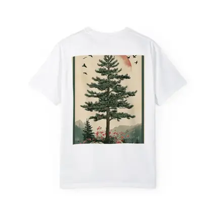 Pine Tree Mountain Landscape Japanese Minimal Art