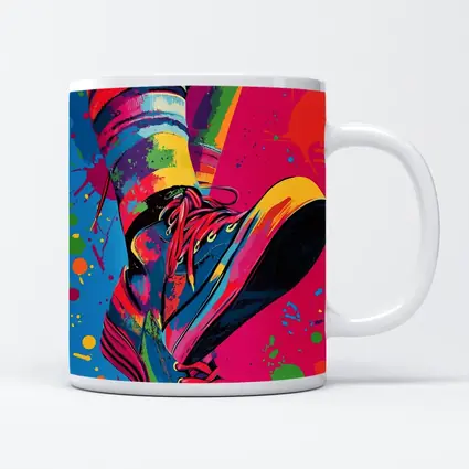 Colorful Sneakers Pop Art Paint Splatter