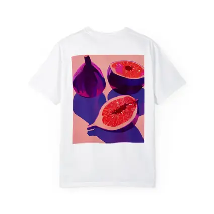 Purple Figs Still Life Pink Background