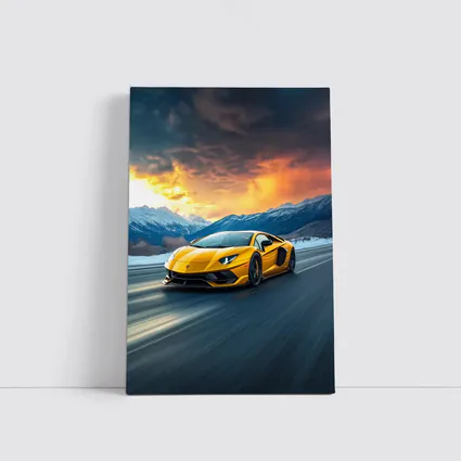 Lamborghini Aventador Yellow Mountain Road Drive