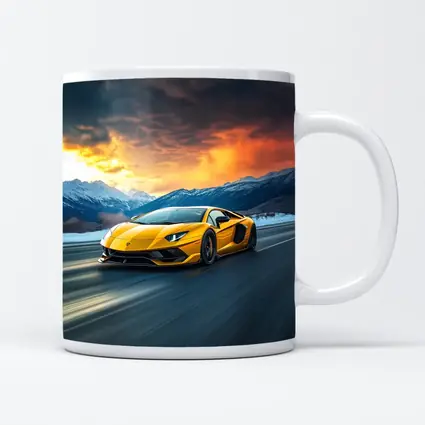 Lamborghini Aventador Yellow Mountain Road Drive