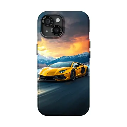 Lamborghini Aventador Yellow Mountain Road Drive