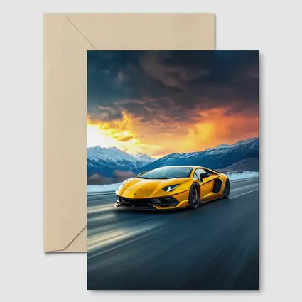 Lamborghini Aventador Yellow Mountain Road Drive