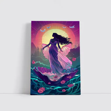 Fantasy Goddess Rising From Ocean Waves