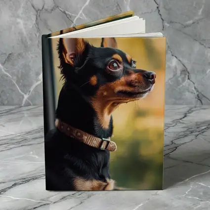 Miniature Pinscher Dog Looking Out Car Window