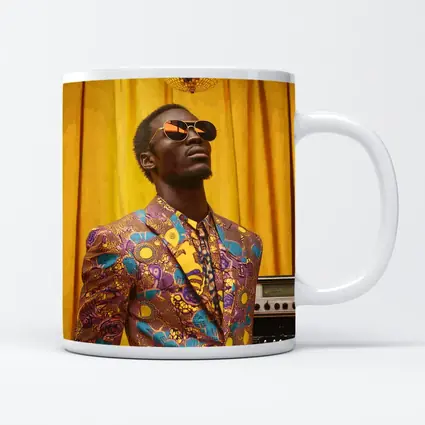 African Print Suit Man Disco Ball Yellow