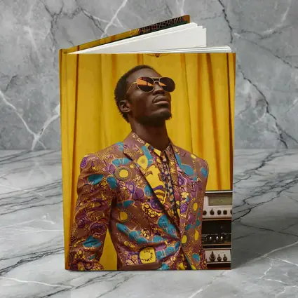 African Print Suit Man Disco Ball Yellow