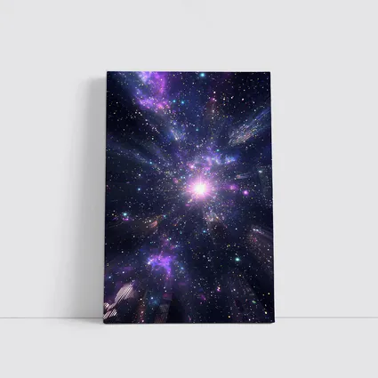 Purple Galaxy Cosmic Star Burst Space