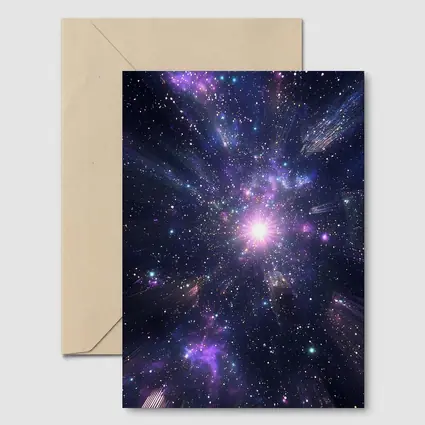 Purple Galaxy Cosmic Star Burst Space