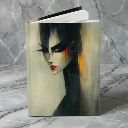 Japanese Woman Portrait Dark Painterly Art
