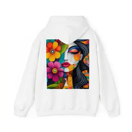 Colorful Floral Woman Abstract Pop Art