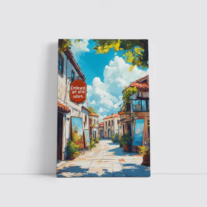 Embrace Art and Culture Mediterranean Street Scene