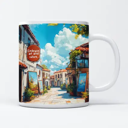 Embrace Art and Culture Mediterranean Street Scene