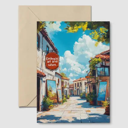 Embrace Art and Culture Mediterranean Street Scene