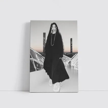 Fashion Woman Black Outfit City Night