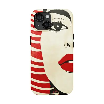 Pop Art Woman Red Lips Bold Style