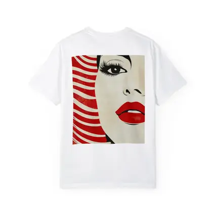 Pop Art Woman Red Lips Bold Style