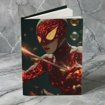 Fiery Spider Hero Dark Glowing Background