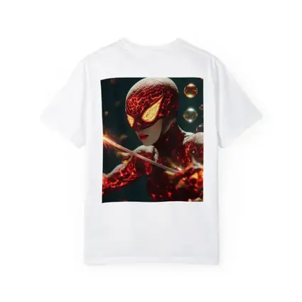 Fiery Spider Hero Dark Glowing Background