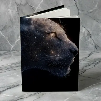 Cosmic Panther Galaxy Stars Dark Background