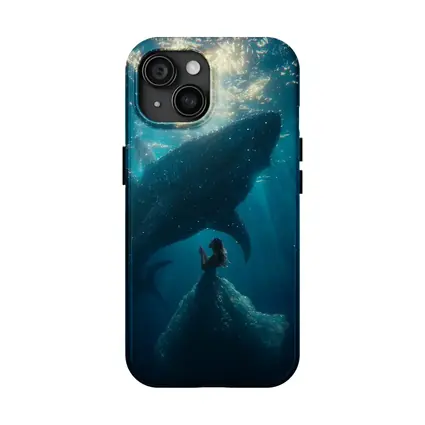 Woman In Dress With Whale Shark Underwater