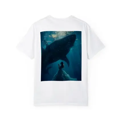 Woman In Dress With Whale Shark Underwater