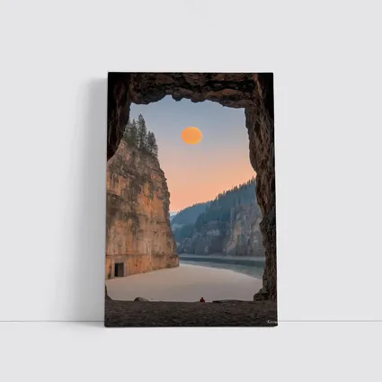 Cave View Full Moon Canyon River