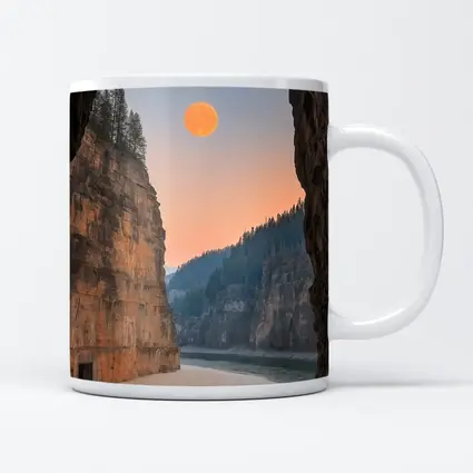 Cave View Full Moon Canyon River