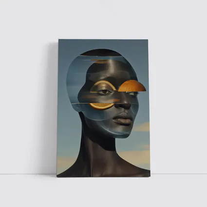 Surreal Woman Portrait With Orange Slices