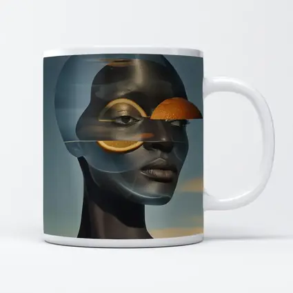 Surreal Woman Portrait With Orange Slices