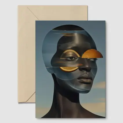 Surreal Woman Portrait With Orange Slices