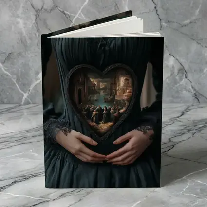 Gothic Dark Dress Heart Renaissance Scene Art