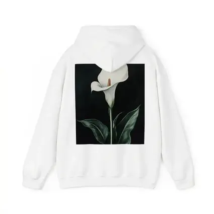 Calla Lily White Flower Dark Black Background