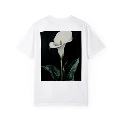 Calla Lily White Flower Dark Black Background