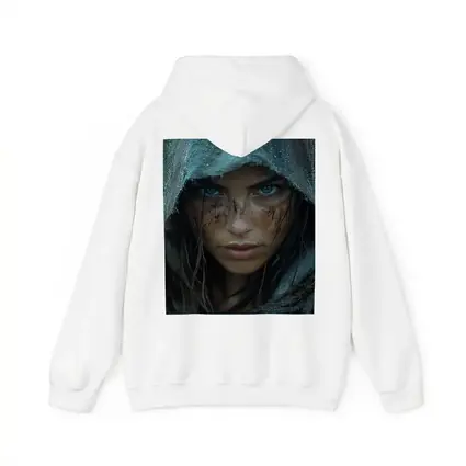 Fierce Warrior Woman Hooded Dark Fantasy Portrait