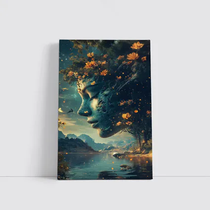Surreal Woman Face Nature Fantasy Art