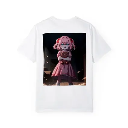 Angry Anime Girl Pink Dress Dark Room