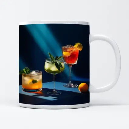 Three Cocktails Blue Studio Light