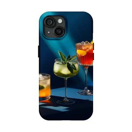 Three Cocktails Blue Studio Light