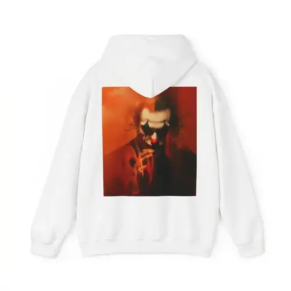 Joker Clown Portrait Red Smoky Background