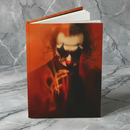 Joker Clown Portrait Red Smoky Background