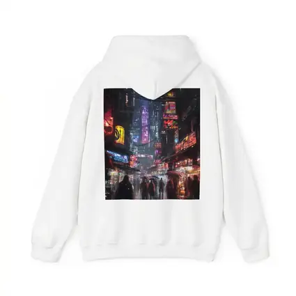 Cyberpunk Rainy City Street Neon Night