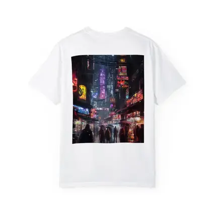Cyberpunk Rainy City Street Neon Night