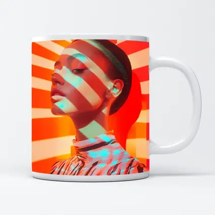 Fashion Woman Bold Striped Pop Art Background
