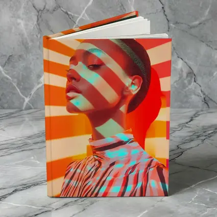 Fashion Woman Bold Striped Pop Art Background