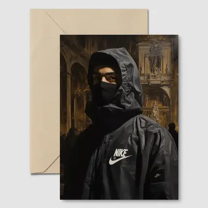 Nike Hooded Figure Baroque Church Painting