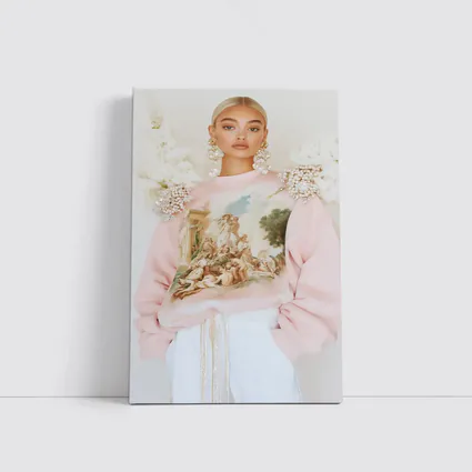 Pink Baroque Angels Classical Art Sweatshirt