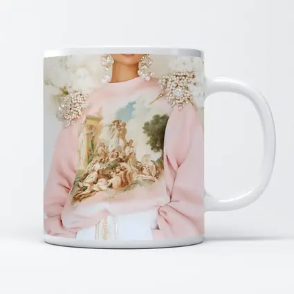 Pink Baroque Angels Classical Art Sweatshirt